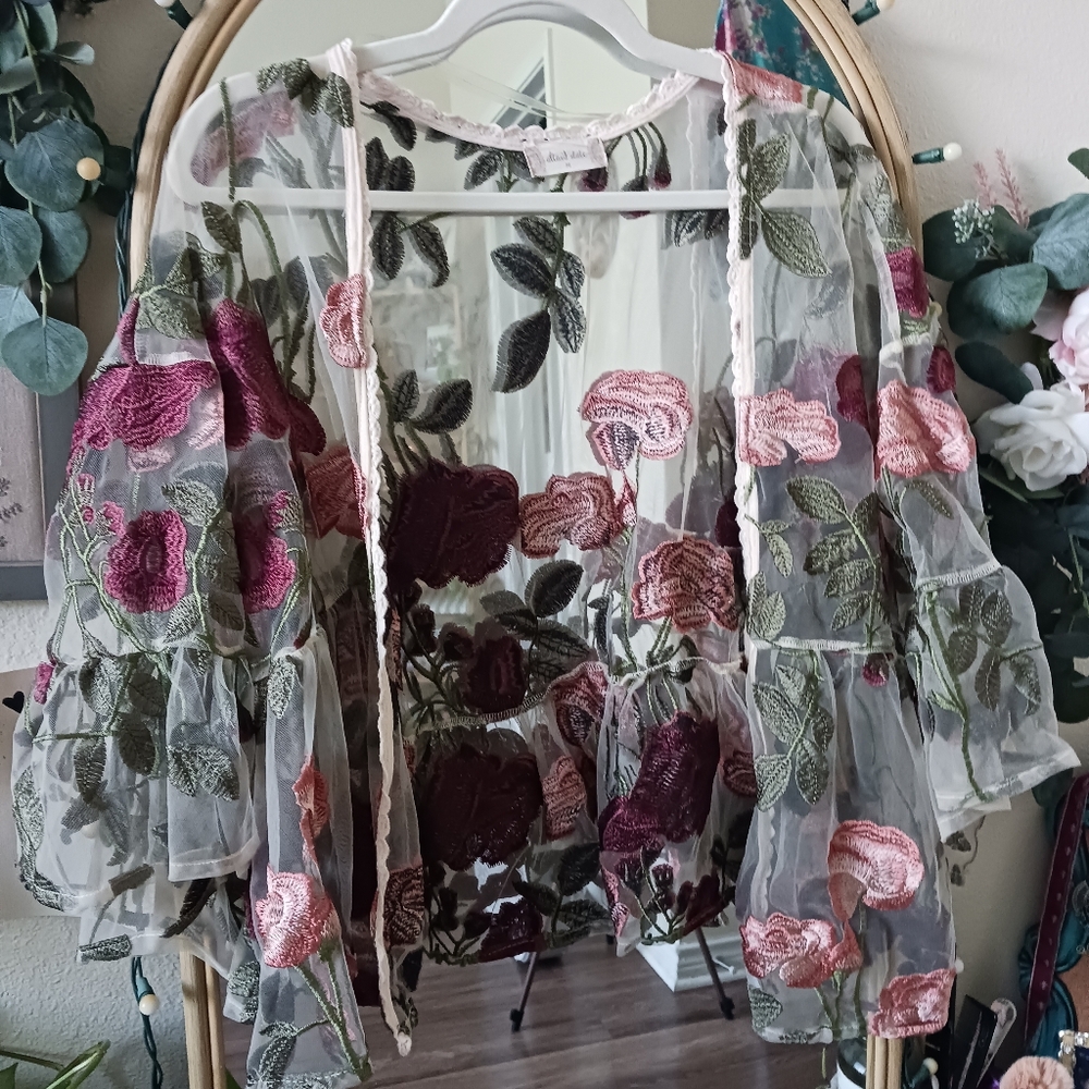Altar'd State Embroided Floral Top